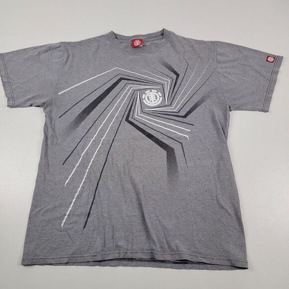 Vintage Y2K Bam Element For Life skateboard Gray Skate T-Shirt Sz Large Grunge - Picture 1 of 8